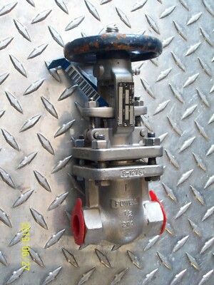 POWELL STAINLESS 1/2'' WELD ON GATE VALVE 400 WOG 500 DEG F 2490SN0TXXX
