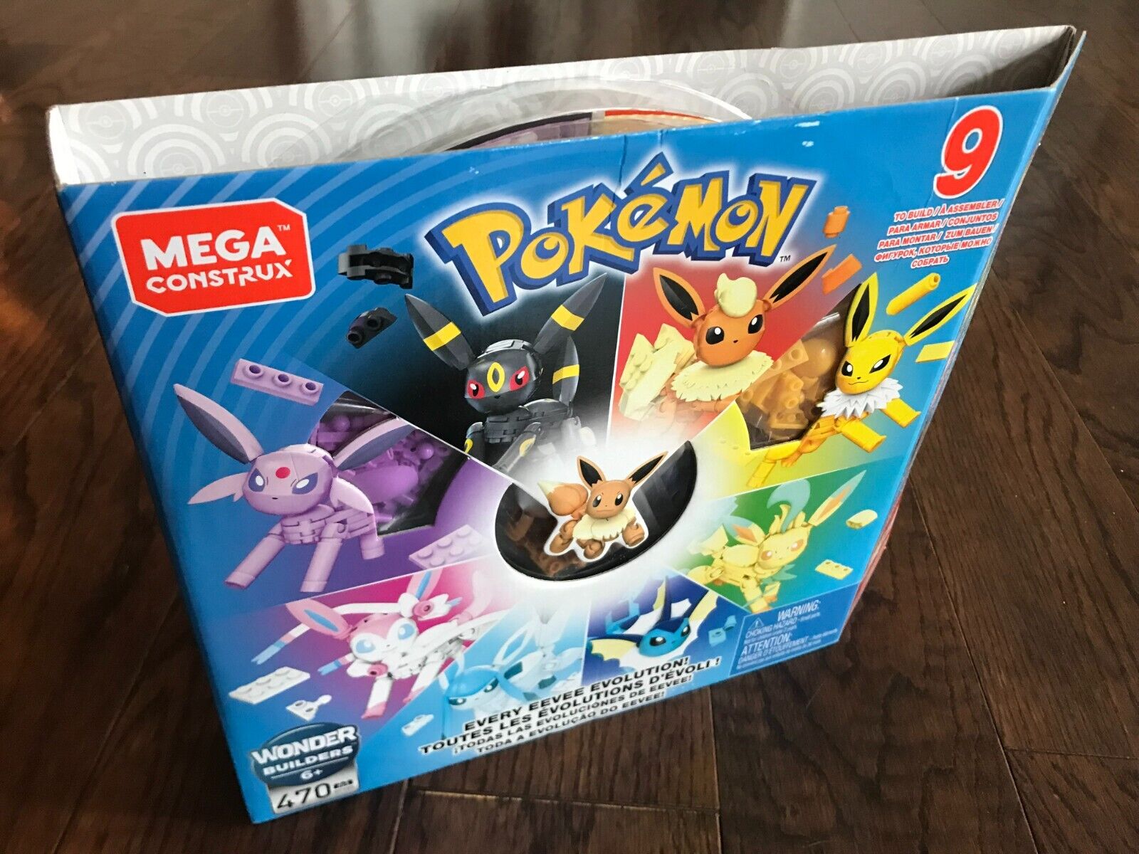 MEGA Pokemon Building Toy Kit Eevee Evolution Set (470 Pieces) with 9  Figures for Kids 