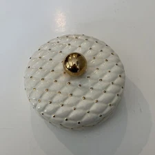 Arnel's Porcelain Powder Dresser Dish Signed Norma Nelson Varud 1963