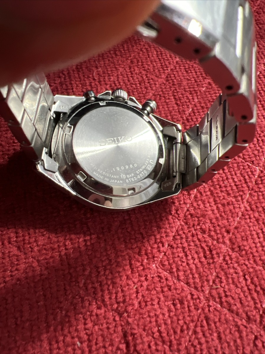 SEIKO Quartz watch/8T63-00T0/analog/stainless steel/BLK/SLV SEIKO Quartz watch/8T63-00T0/analog/stainless steel/BLK/SLV