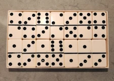 Vintage Puremco Standard MarbleLike Dominoes Advertising Charles Ray Dentist USA