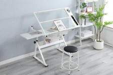 Extra Large Adjustable Artist Drawing Sketching Board Multifunctional Desk White