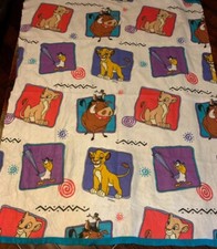 Twin Size 1990s Vintage Disney Lion King Blanket and Twin Sheet