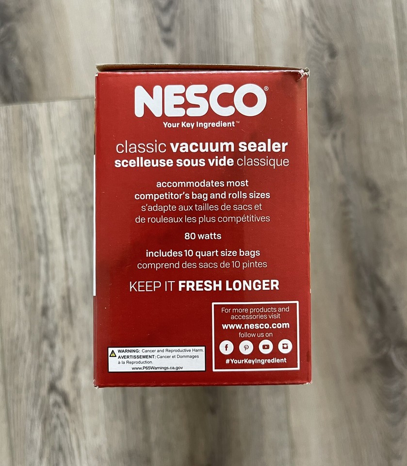 Nesco VSC1 Classic Food Vacuum Sealer Preservation Must Have for