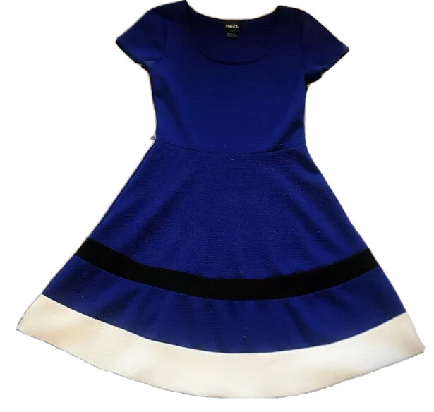 Vintage Classic style Blue A Line Skater Skirt Dress Rue 21