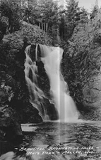MELLEN Wisconsin RPPC postcard Brownstone Falls State Park