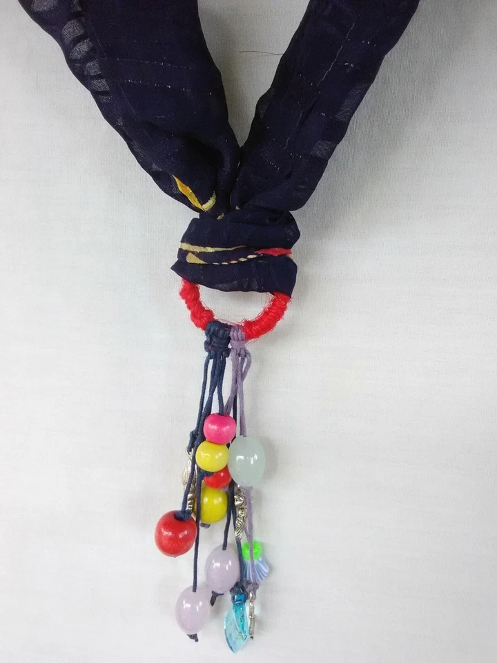 Бохо женщин шарф кисточки бисером ожерелье женские ювелирные изделия США продавец подарок - Изображение 3 из 4