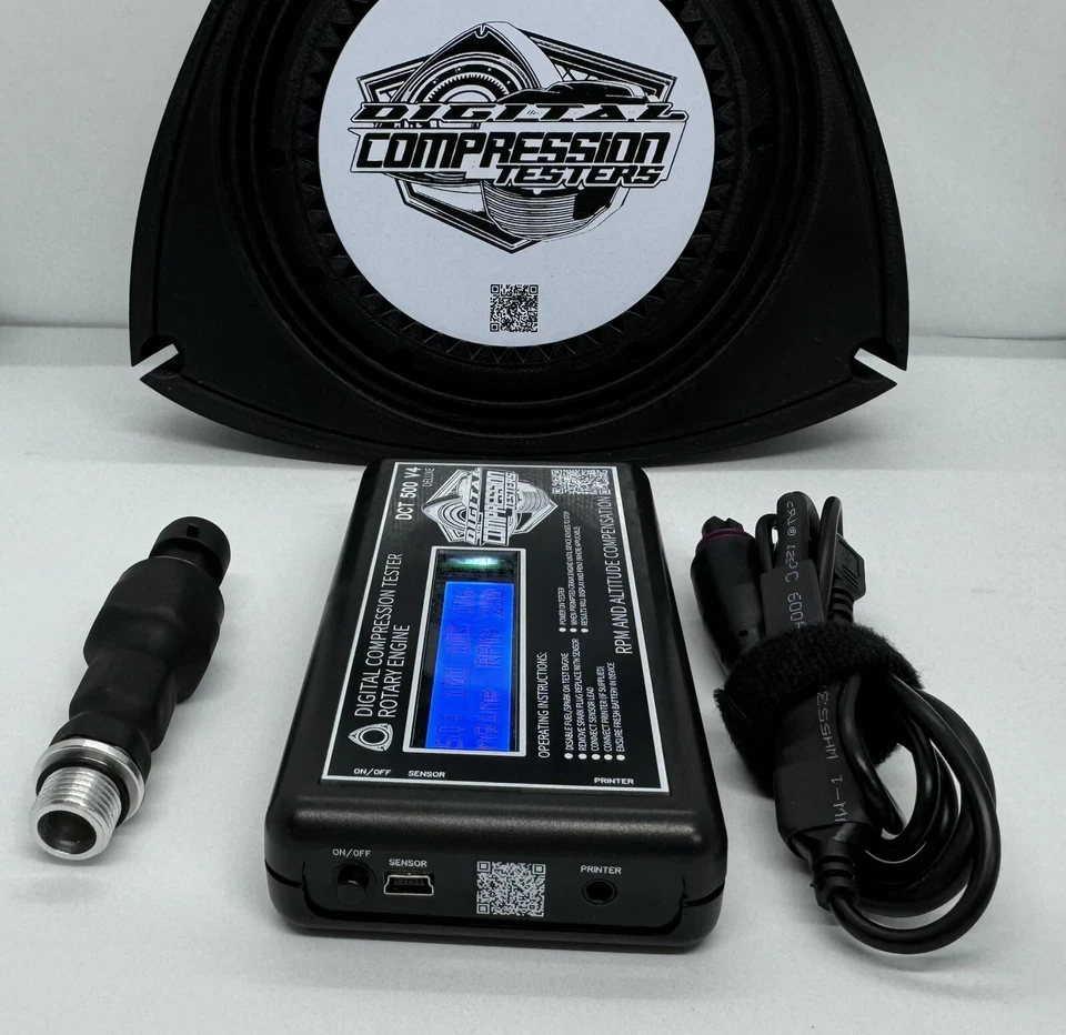 DCT 500v4 rotary engine compression tester black 13b 12a rx7,8,4,3 altitude rpm - Image 3 of 4