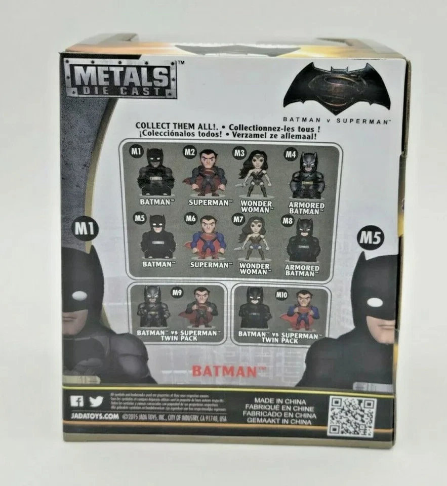 Figura Die-Cast Jada Toys JADA Batman V Superman 4 pulgadas - Batman Nuevo Foto 2 de 4