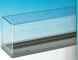 Klarsicht Acryl Vitrine mit Schiene L 33 x B 6 x H 6,5 cm Kibri 12066