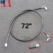 Fit Turbo Oil Feed Line 72 Black Ptfe Steel Braided 4an 90 X Str. Made In New