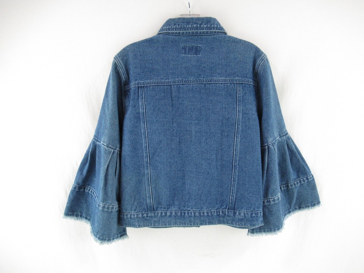 極美品✨クラネ BELL SLEEVE COMPACT JEAN JACKET NWD Umgee Women's Pleated Bell Sleeve Denim Jacket Size S #A433 | eBay