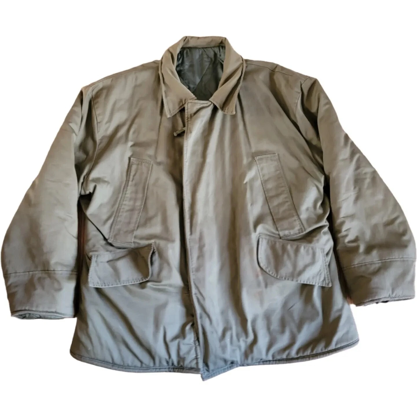 Vintage Military? Mens Jacket Hunting Coat Full Zip Green Quilted Army No tag