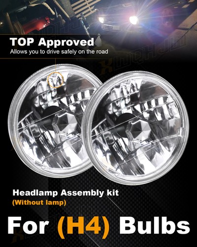 2PCS 7"inch LED Headlight DRL Hi/Lo Beam H4 for Jeep Wrangler CJ JK TJ LJ - Picture 4 of 19
