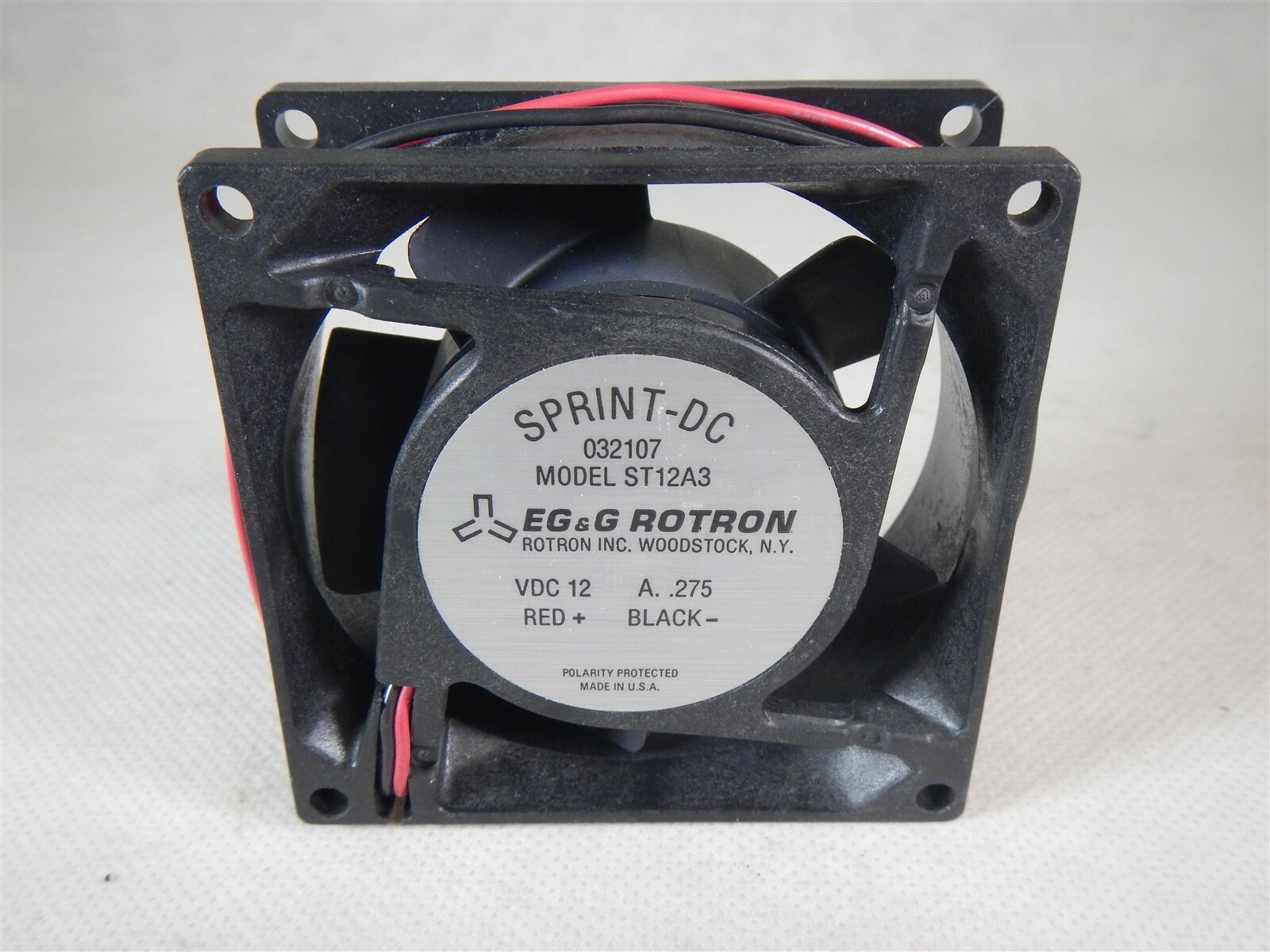 New EG&G Rotron Sprint-DC ST12A3 12V Fan M4