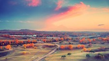 Landscape sky red nature horizon Custom Gaming Mat Desk
