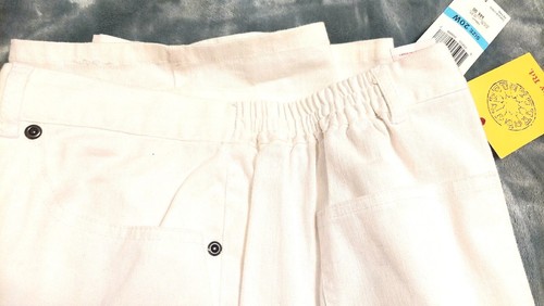 Ruby Rd Womens White Pants Sz 20 Plus Zipper Pockets Stretch Cotton NEW - Picture 9 of 15