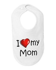 BeeGeeTees I Love My Mom Cute Baby Bib