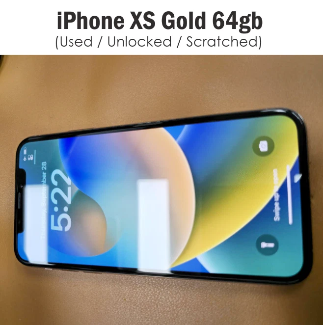 Apple iPhone XS - 64 GB - Gold (Unlocked) Good Condition Scratch