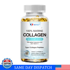 Marine Collagen With Hyaluronic Aid - 120 Capsules - For Hair Skin Nails Health