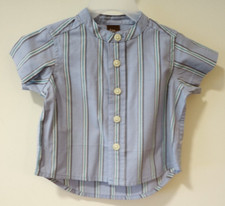 NWT Tea Collection Crystal Dusty Blue Woven Shirt Size 3-6 Months