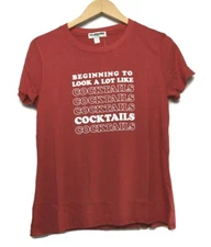 Sub Urban Riot Beginning to Look a Lot Like Cocktails Womens Size Small T-Shirt 