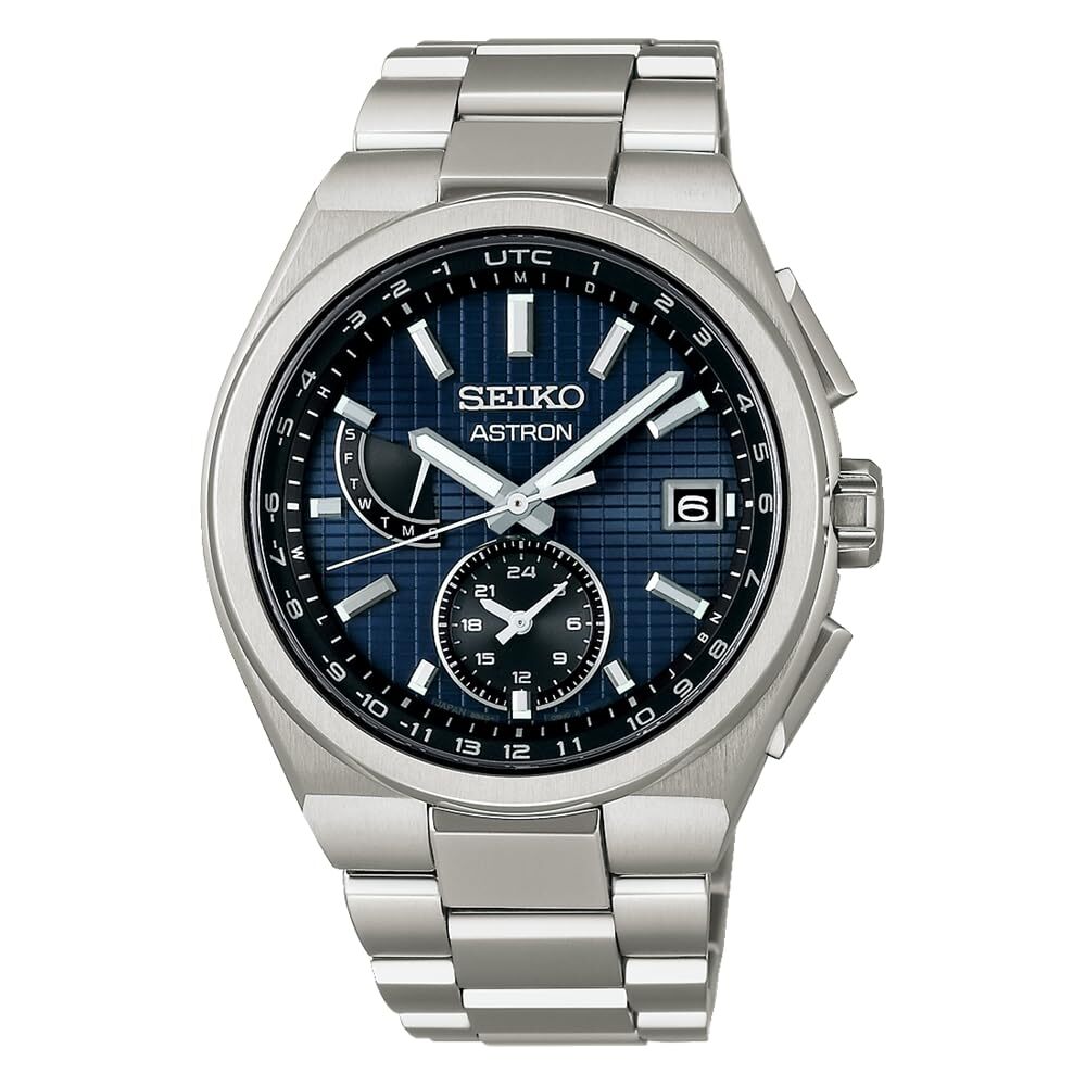 SEIKO ASTRON NEXTER SBXY065 Titanium Radio Solar Analog Watch Blue