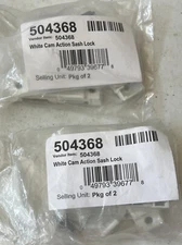 [4 Sash Locks]Window Sash Lock, Cam Action White (2 Packages Of 2) #504368
