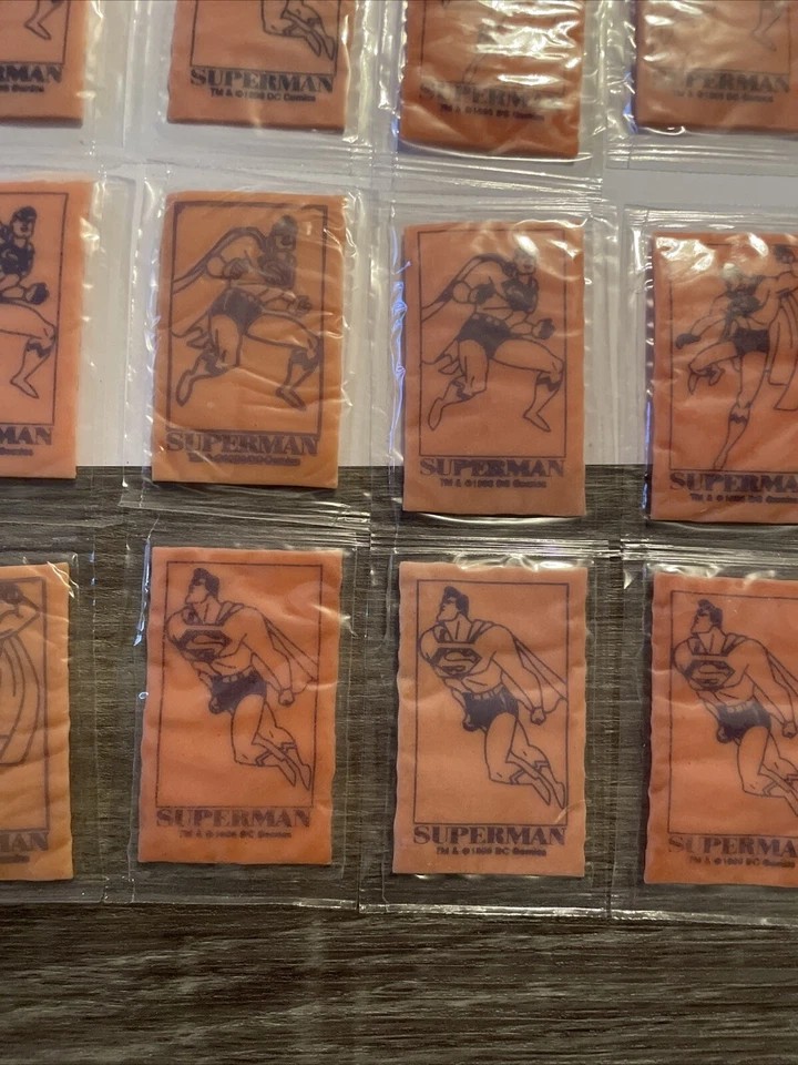 19 X  1996 Skybox DC Superman Action Packs Bubble Gum in wrap See Picture - Image 3 of 4