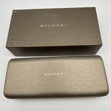 BVLGARI Bronze Hard Clamshell Eyeglasses Sunglasses Case With Box 6-1/2  X 2-7/8