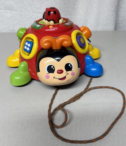 Vtech Crazy Legs Learning Bugs Ladybug Interactive Pull Toy Musical Singing U24