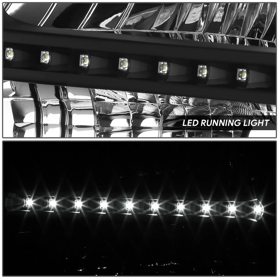 Faros LED DRL negros/transparentes para Ford F250 F350 Super Duty 2005-2007 Foto 4 de 4