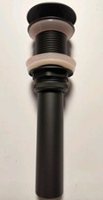 Matte Black Bathroom Basin Sink Drain No OverFlow Pop Up Drain
