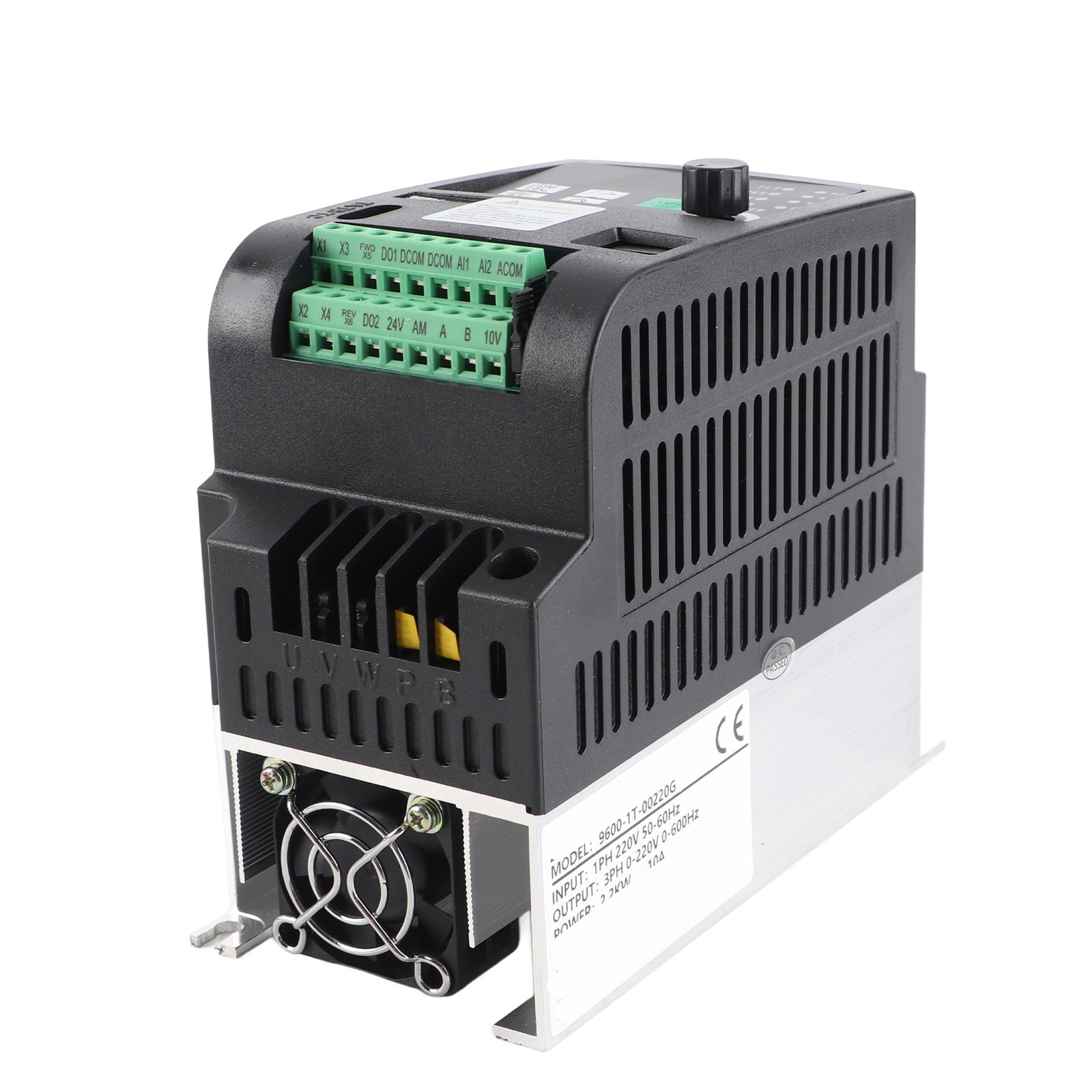 2.2KW 220VAC Single‑Phase To 3‑Phase VFD Inverter Speed Control Universal Vector