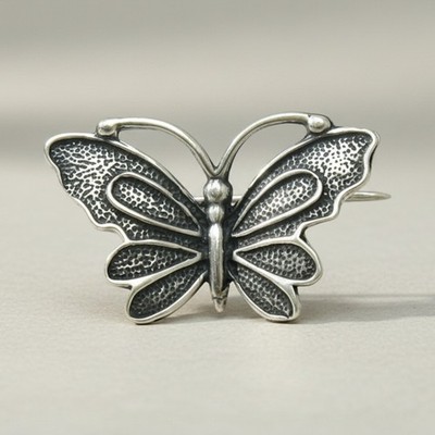 Sterling Silver Brooch Butterfly Solid Genuine Hallmarked 925 Empress Handmade