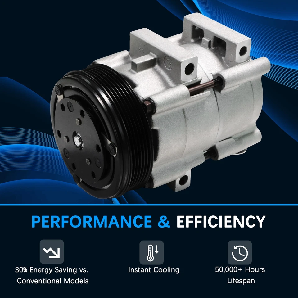Compresor de aire acondicionado apto para Ford F-150 F-250 F-350 F-550 1997-2007 4,6 L 5,4 L Foto 4 de 4