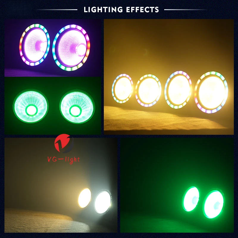 200W COB LED Par Light DMX Stage DJ Audience Blinder Light Warm+Cool White - Image 4 of 4