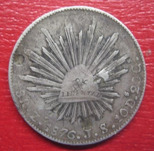 1876 Mexico 8 Reales — photo from the most recent tracked eBay sale