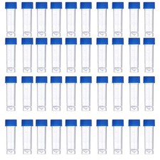 50 PCS 5ml Plastic Graduated Vial Sample Bottle Storage Container Tubes Caps