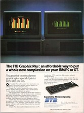 STB Graphix Plus IBM PC XT Vintage 1984 Magazine Ad Color Graphics