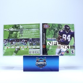 NFL 2K1 CIB W/ Manual - Tested - Sega Dreamcast