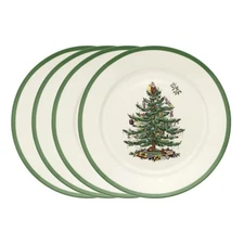 Spode Christmas Tree Luncheon Plate, Set of 4, 9" -Dishwasher Safe