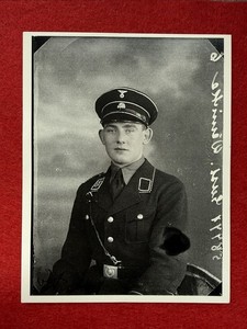 WWII German RPPC Photo SS Soldier Portrait