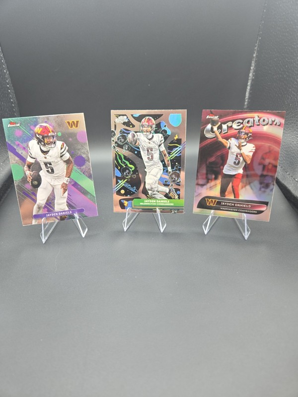 2025 Jayden Daniels 3 Card Lot. Topps Chrome Cosmic And Finest