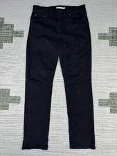 Levis 724 High Rise Straight Jeans Womens 31 Black Denim Cotton Stretch 30x31