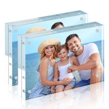 Acrylic Picture Frames 8x10, 2 Pack Magnetic 8x10 Picture Frame, Double Sided...