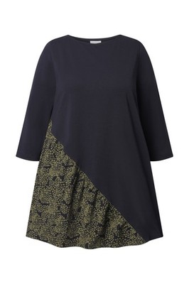 Ulla Popken Damen große Größen T Shirt A Linie U Boot Ausschnitt 3 4 Arm