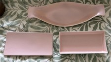 Poole Twin Tone Seagull &Pink Pottery Box + Lid & Dish jewellery dressing table