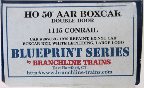 COCHE DOBLE PUERTA CONRAIL ESCALA HO BRANCHLINE BLUEPRINT 1115 # 267069 | Zustand: New