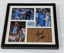 HUBERT DAVIS SIGNED FRAMED 12X12 FLOORBOARD COLLAGE NORTH CAROLINA JSA COA